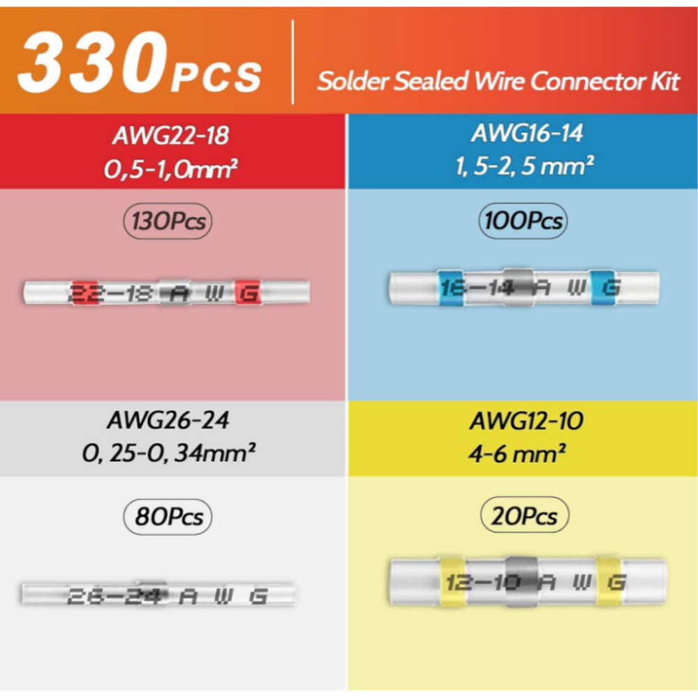 AIVORO 330 Pieces Solder Connectors