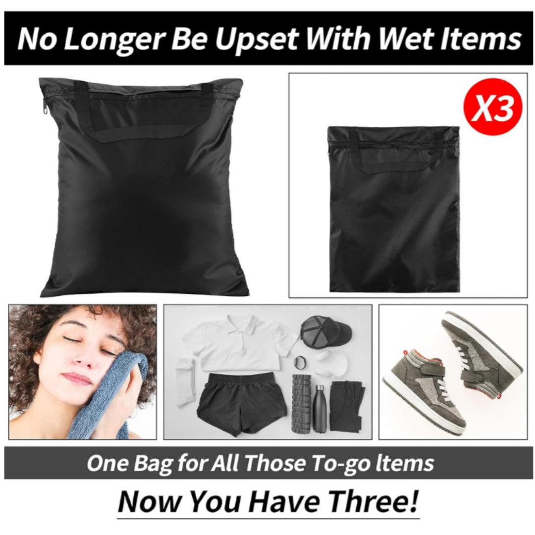 AIVORO Pack of 3 Wetbag Black