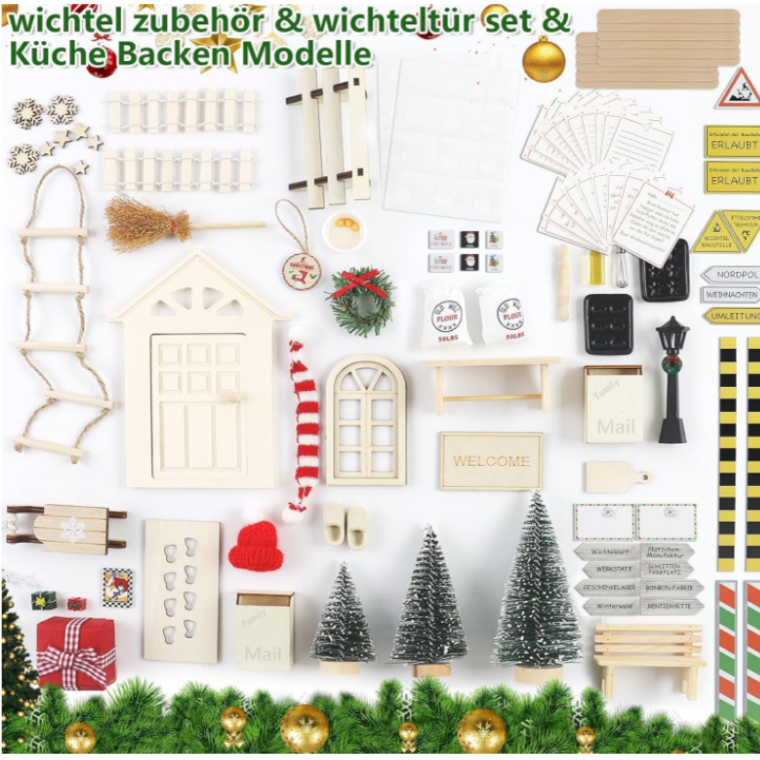 AIVORO Gnome Door Set Including Baking Set