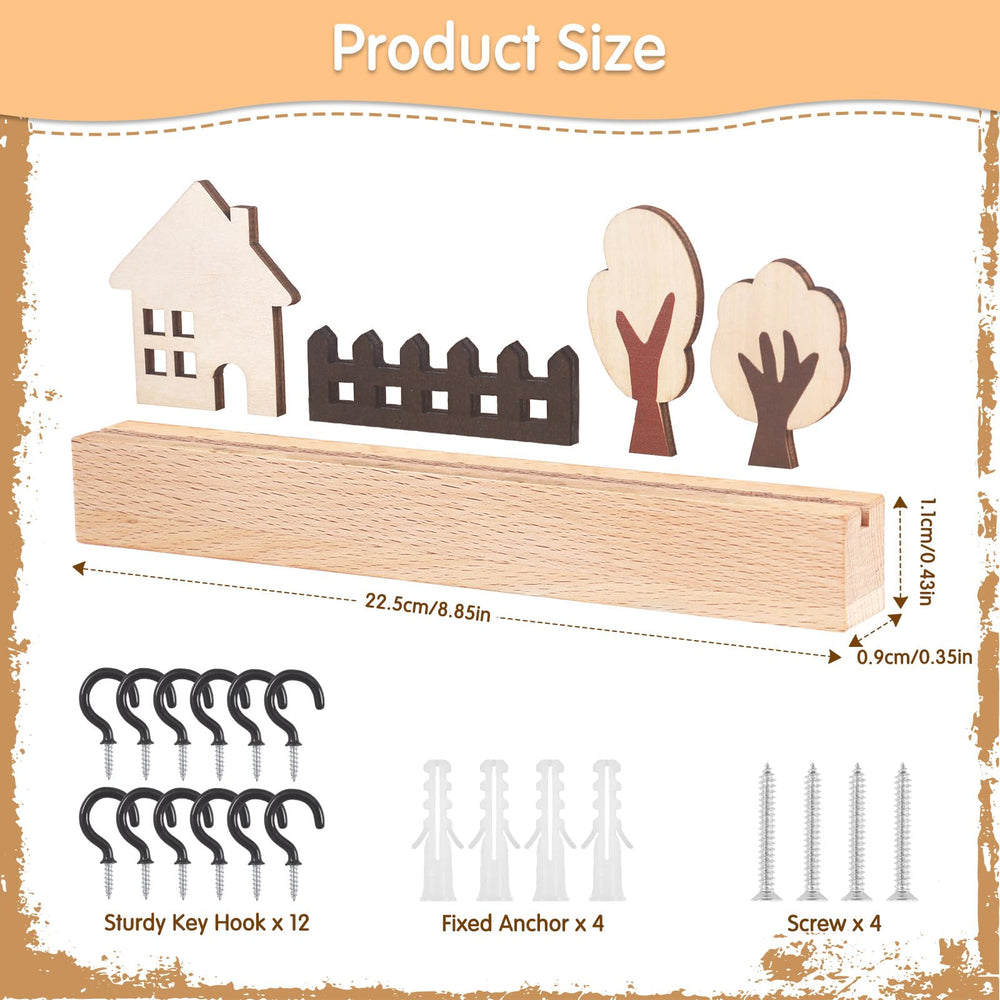 AIVORO Pack of 2 Key Rack with 6 Hooks